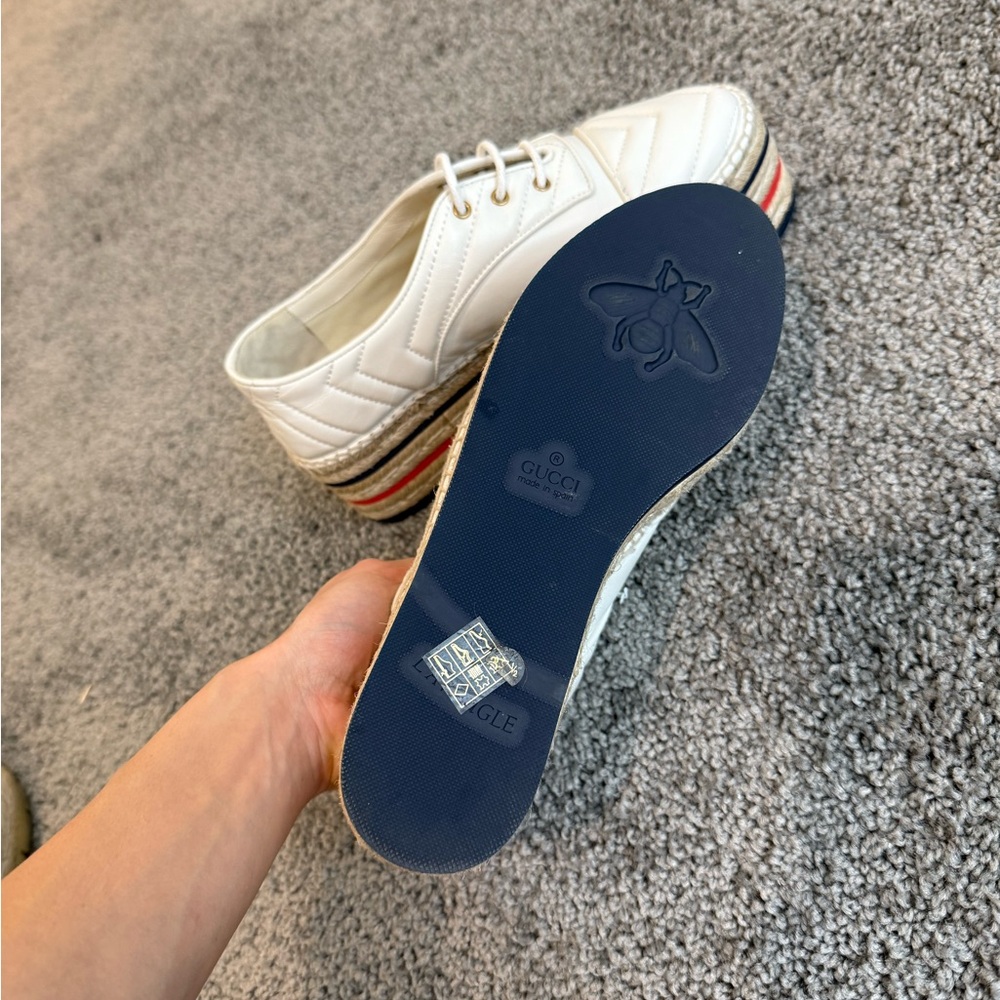 Gucci Women's White Espadrille Sneakers - Picture 3 of 3